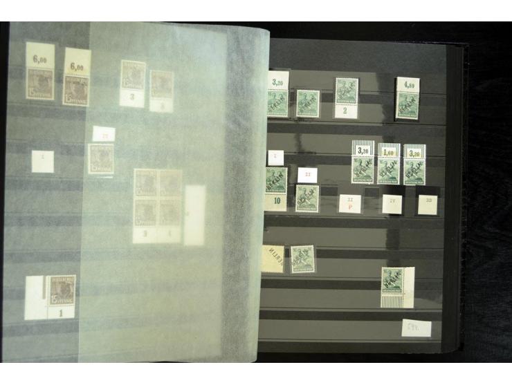 1948/90, postfrische Spezialsammlung, fast ausschließlich Rand- und vor allem Eckrandstücke, dabei auch Paare und 4er-Blocks,