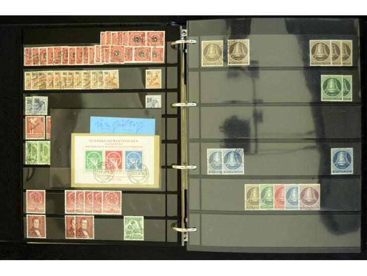 1948/1990, umfangreicher Sammlerbestand in 16 Alben, vieles mehrfach, dabei u.a. Mi.-Nr.  27, 32, 33, 34, 38(2) ,39(2) ,40(2)