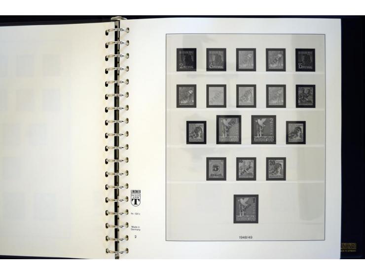 1948/1990, umfangreicher Sammlerbestand in 16 Alben, vieles mehrfach, dabei u.a. Mi.-Nr.  27, 32, 33, 34, 38(2) ,39(2) ,40(2)