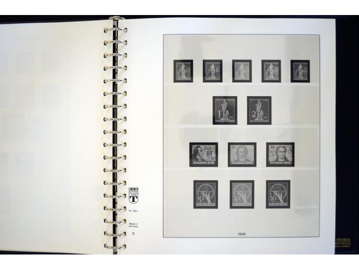 1948/1990, umfangreicher Sammlerbestand in 16 Alben, vieles mehrfach, dabei u.a. Mi.-Nr.  27, 32, 33, 34, 38(2) ,39(2) ,40(2)