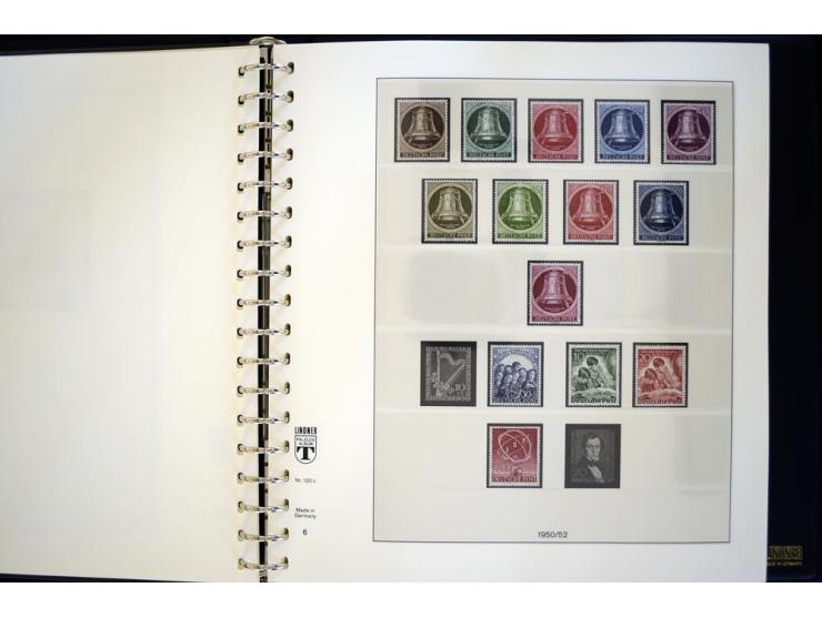 1948/1990, umfangreicher Sammlerbestand in 16 Alben, vieles mehrfach, dabei u.a. Mi.-Nr.  27, 32, 33, 34, 38(2) ,39(2) ,40(2)
