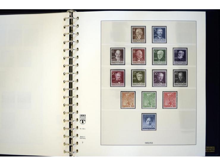 1948/1990, umfangreicher Sammlerbestand in 16 Alben, vieles mehrfach, dabei u.a. Mi.-Nr.  27, 32, 33, 34, 38(2) ,39(2) ,40(2)