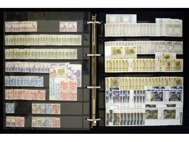 1948/1990, umfangreicher Sammlerbestand in 16 Alben, vieles mehrfach, dabei u.a. Mi.-Nr.  27, 32, 33, 34, 38(2) ,39(2) ,40(2)