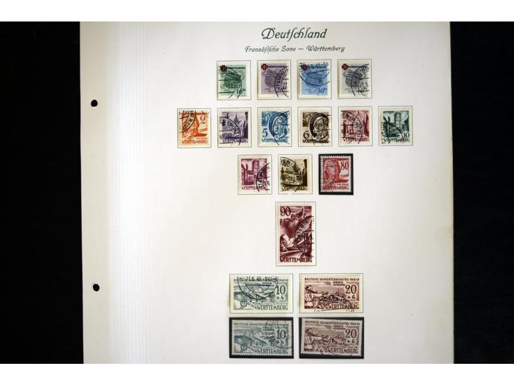 1945/49, gestempelte Sammlung mit Konstanz II und allen Blocks, nahezu alle besseren Werte sign. Schlegel BPP, Rotes-Kreuz-Bl