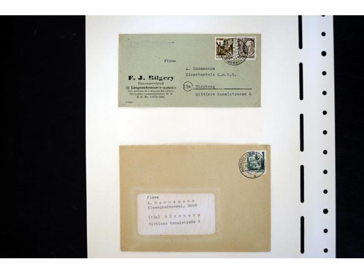 1945/49, schöne gestempelte Sammlung mit etlichen Briefen, dabei einige bessere Werte wie Baden Mi.-Nr. 42-45A, Block 1 und 4