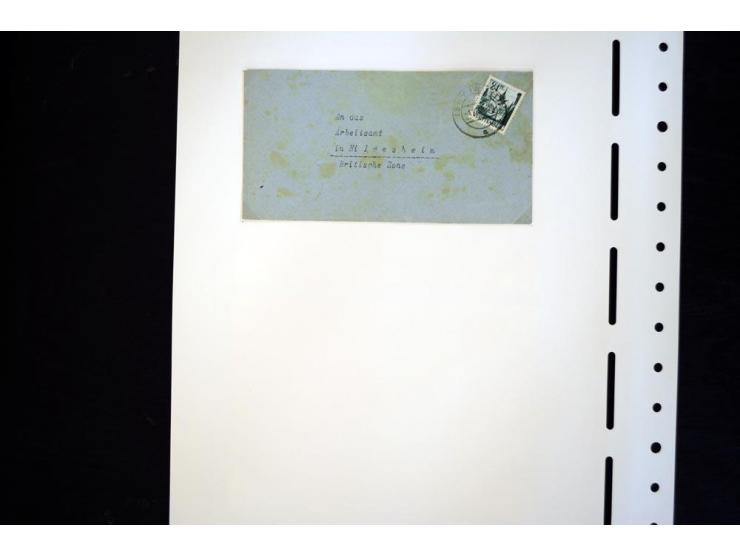 1945/49, schöne gestempelte Sammlung mit etlichen Briefen, dabei einige bessere Werte wie Baden Mi.-Nr. 42-45A, Block 1 und 4