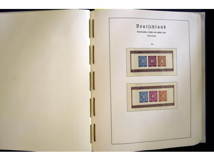 1945/49, sehr schöne und hochwertige, postfrische Sammlung, dabei viele Werte aus Bogenecken, mit etlichen seltenen Ausgaben,