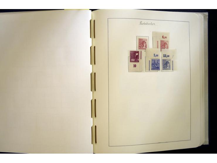 1945/49, sehr schöne und hochwertige, postfrische Sammlung, dabei viele Werte aus Bogenecken, mit etlichen seltenen Ausgaben,