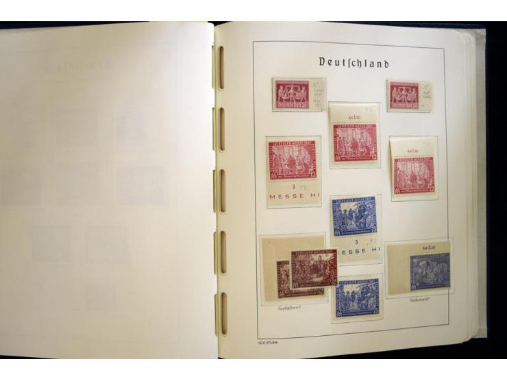 1945/49, sehr schöne und hochwertige, postfrische Sammlung, dabei viele Werte aus Bogenecken, mit etlichen seltenen Ausgaben,