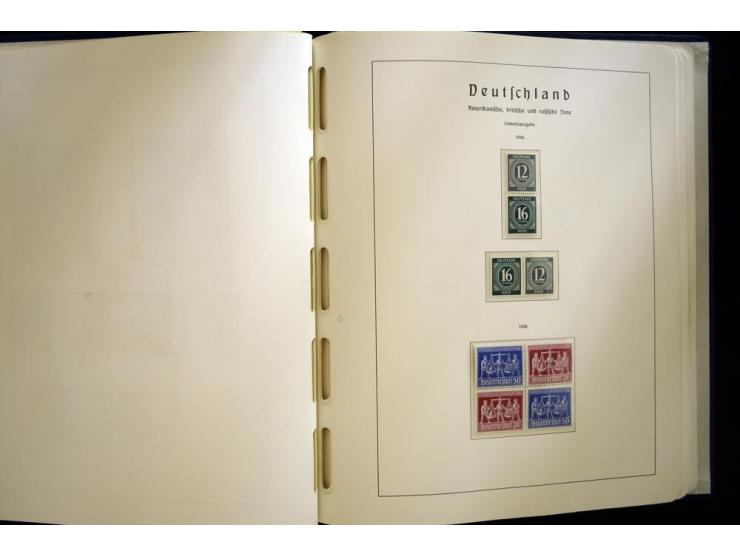 1945/49, sehr schöne und hochwertige, postfrische Sammlung, dabei viele Werte aus Bogenecken, mit etlichen seltenen Ausgaben,