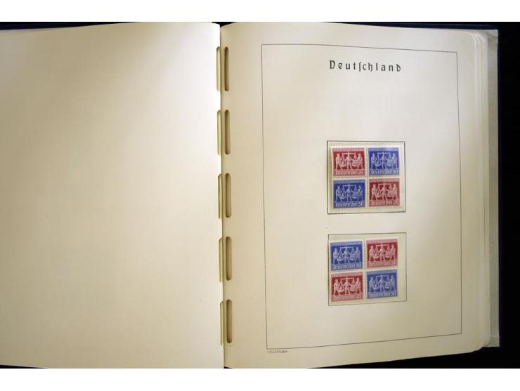 1945/49, sehr schöne und hochwertige, postfrische Sammlung, dabei viele Werte aus Bogenecken, mit etlichen seltenen Ausgaben,