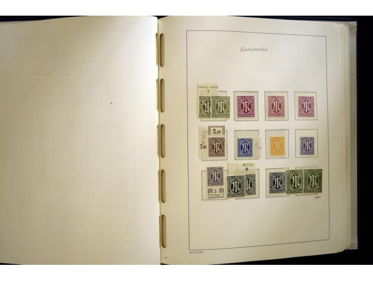 1945/49, sehr schöne und hochwertige, postfrische Sammlung, dabei viele Werte aus Bogenecken, mit etlichen seltenen Ausgaben,