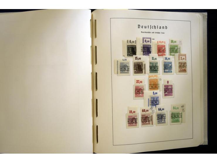 1945/49, sehr schöne und hochwertige, postfrische Sammlung, dabei viele Werte aus Bogenecken, mit etlichen seltenen Ausgaben,