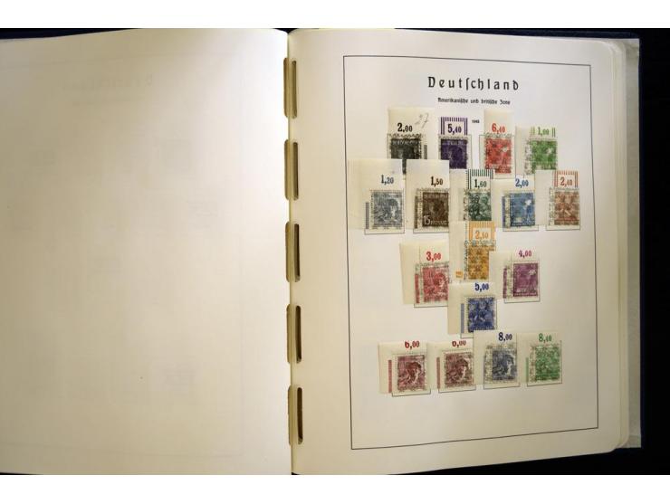 1945/49, sehr schöne und hochwertige, postfrische Sammlung, dabei viele Werte aus Bogenecken, mit etlichen seltenen Ausgaben,