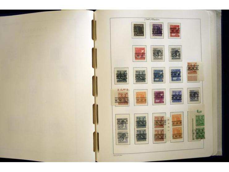 1945/49, sehr schöne und hochwertige, postfrische Sammlung, dabei viele Werte aus Bogenecken, mit etlichen seltenen Ausgaben,