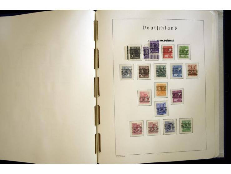 1945/49, sehr schöne und hochwertige, postfrische Sammlung, dabei viele Werte aus Bogenecken, mit etlichen seltenen Ausgaben,