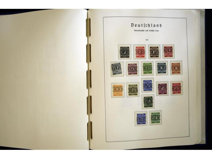 1945/49, sehr schöne und hochwertige, postfrische Sammlung, dabei viele Werte aus Bogenecken, mit etlichen seltenen Ausgaben,