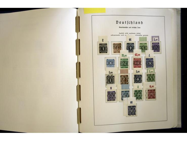 1945/49, sehr schöne und hochwertige, postfrische Sammlung, dabei viele Werte aus Bogenecken, mit etlichen seltenen Ausgaben,
