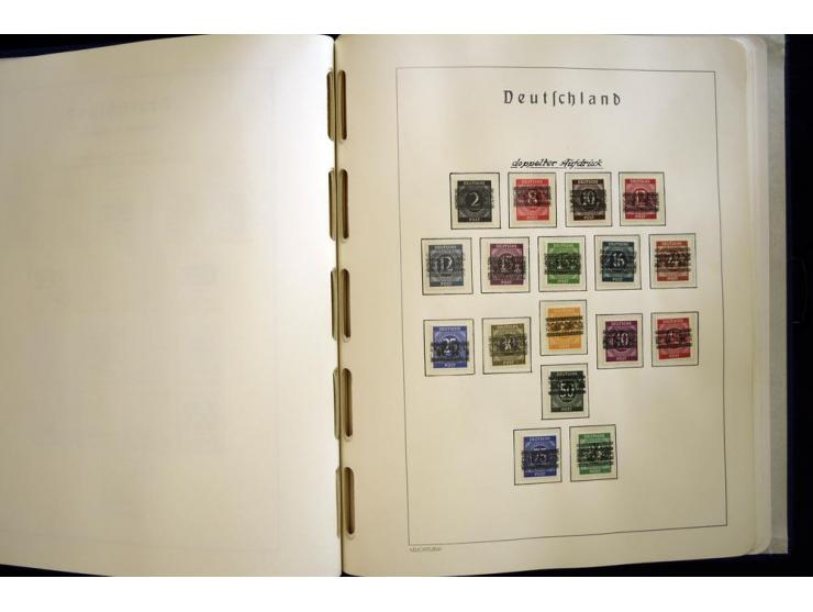 1945/49, sehr schöne und hochwertige, postfrische Sammlung, dabei viele Werte aus Bogenecken, mit etlichen seltenen Ausgaben,