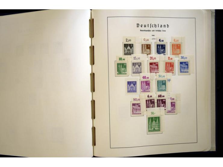1945/49, sehr schöne und hochwertige, postfrische Sammlung, dabei viele Werte aus Bogenecken, mit etlichen seltenen Ausgaben,