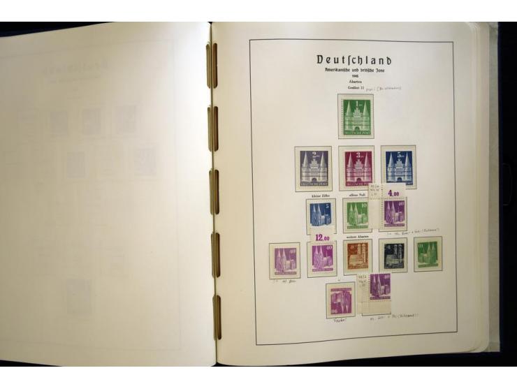 1945/49, sehr schöne und hochwertige, postfrische Sammlung, dabei viele Werte aus Bogenecken, mit etlichen seltenen Ausgaben,