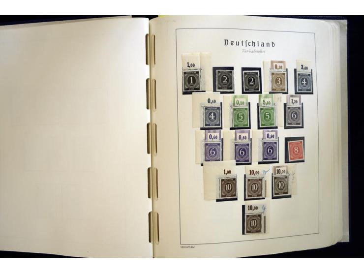 1945/49, sehr schöne und hochwertige, postfrische Sammlung, dabei viele Werte aus Bogenecken, mit etlichen seltenen Ausgaben,
