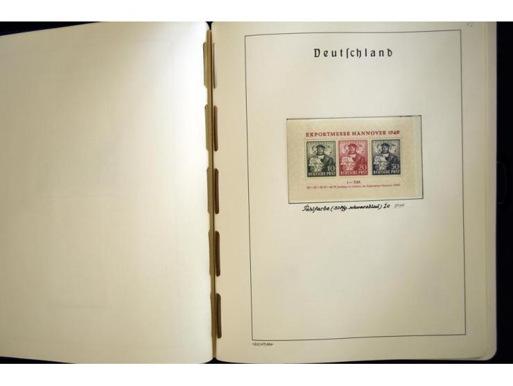 1945/49, sehr schöne und hochwertige, postfrische Sammlung, dabei viele Werte aus Bogenecken, mit etlichen seltenen Ausgaben,