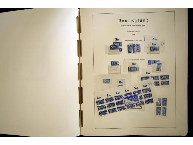1945/49, sehr schöne und hochwertige, postfrische Sammlung, dabei viele Werte aus Bogenecken, mit etlichen seltenen Ausgaben,