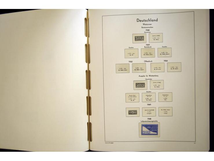 1945/49, sehr schöne und hochwertige, postfrische Sammlung, dabei viele Werte aus Bogenecken, mit etlichen seltenen Ausgaben,