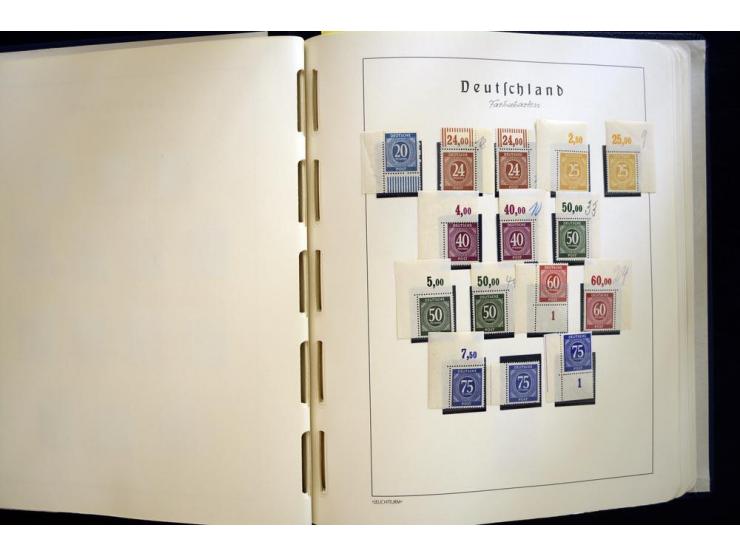 1945/49, sehr schöne und hochwertige, postfrische Sammlung, dabei viele Werte aus Bogenecken, mit etlichen seltenen Ausgaben,