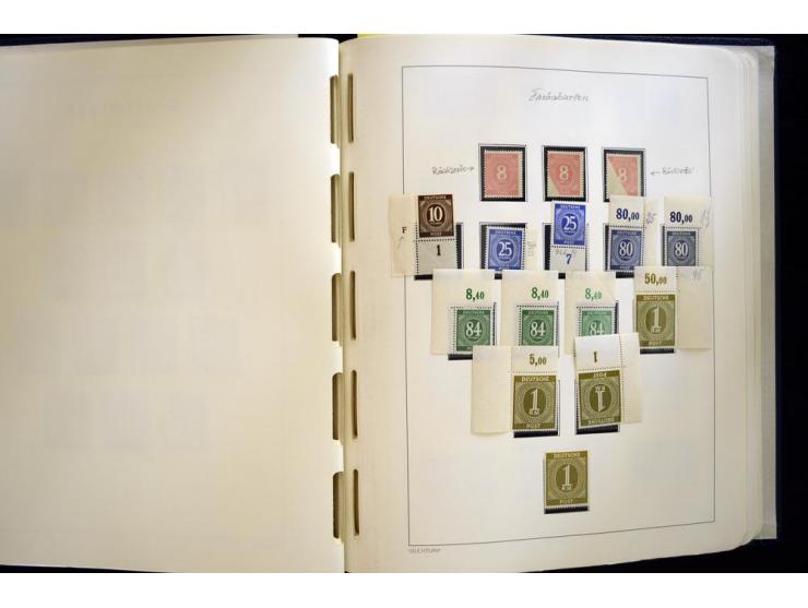 1945/49, sehr schöne und hochwertige, postfrische Sammlung, dabei viele Werte aus Bogenecken, mit etlichen seltenen Ausgaben,
