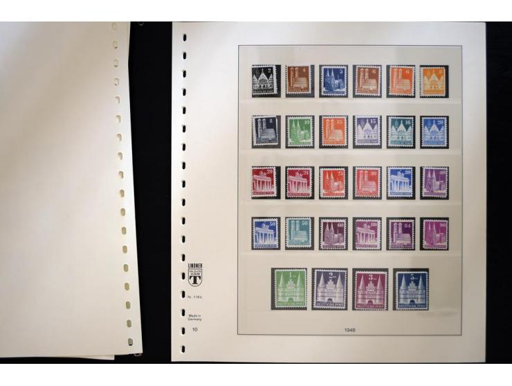 1945/49, postfrische Sammlung mit u.a. Mi.-Nr. 52-68I+II, I-IX/I+II sign. Schlegel BPP, dazu etwas Gemeinschaftsausgaben