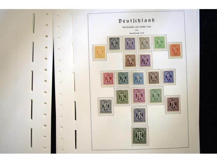 1945/49, postfrische Sammlung mit u.a. Mi.-Nr. 52-68I+II, I-IX/I+II mit 2 Fotoattesten Schlegel BPP, dazu Gemeinschaftsausgab