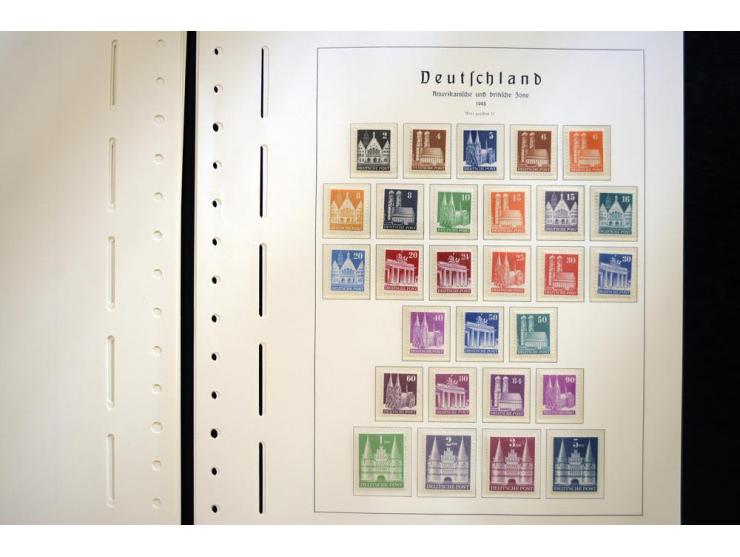 1945/49, postfrische Sammlung mit u.a. Mi.-Nr. 52-68I+II, I-IX/I+II mit 2 Fotoattesten Schlegel BPP, dazu Gemeinschaftsausgab