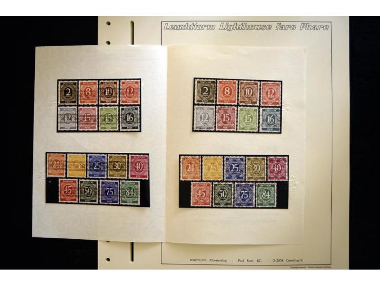1945/49, postfrische Sammlung mit u.a. Mi.-Nr. 52-68I+II, I-IX/I+II mit 2 Fotoattesten Schlegel BPP, dazu Gemeinschaftsausgab