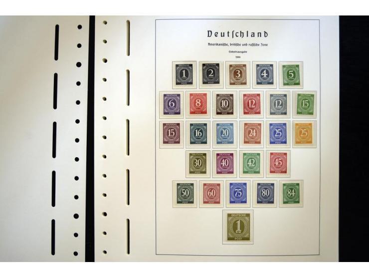 1945/49, postfrische Sammlung mit u.a. Mi.-Nr. 52-68I+II, I-IX/I+II mit 2 Fotoattesten Schlegel BPP, dazu Gemeinschaftsausgab