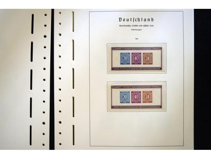 1945/49, postfrische Sammlung mit u.a. Mi.-Nr. 52-68I+II, I-IX/I+II mit 2 Fotoattesten Schlegel BPP, dazu Gemeinschaftsausgab