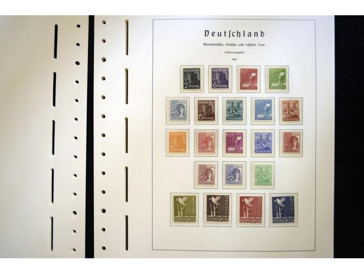1945/49, postfrische Sammlung mit u.a. Mi.-Nr. 52-68I+II, I-IX/I+II mit 2 Fotoattesten Schlegel BPP, dazu Gemeinschaftsausgab