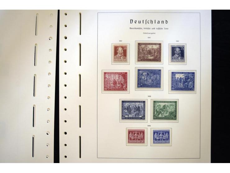 1945/49, postfrische Sammlung mit u.a. Mi.-Nr. 52-68I+II, I-IX/I+II mit 2 Fotoattesten Schlegel BPP, dazu Gemeinschaftsausgab