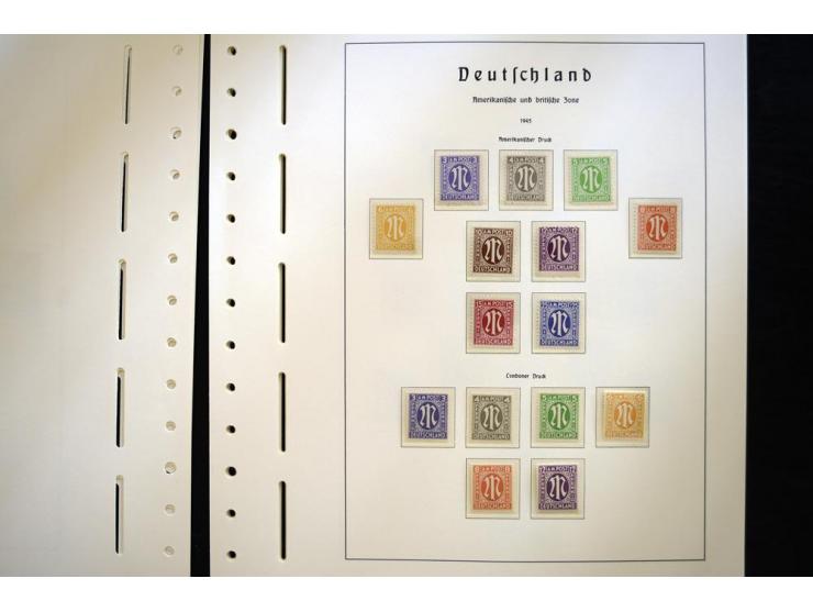 1945/49, postfrische Sammlung mit u.a. Mi.-Nr. 52-68I+II, I-IX/I+II mit 2 Fotoattesten Schlegel BPP, dazu Gemeinschaftsausgab