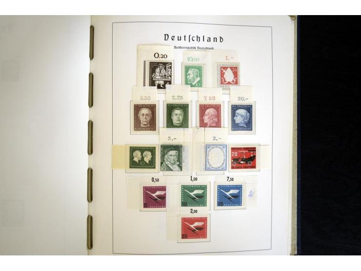 1949/90, postfrisch, in den Hauptnummern weit überkomplette Sammlung, dabei fast alle Werte aus Bogenecke, dabei u.a. Mi.-Nr.