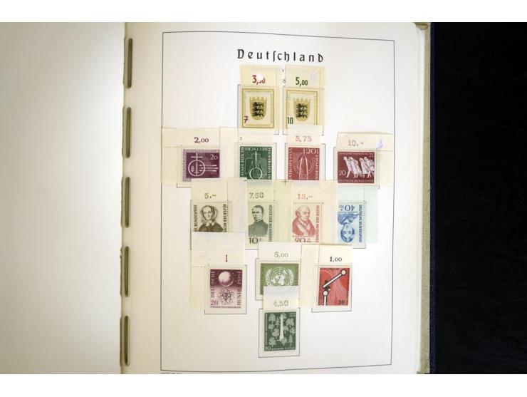 1949/90, postfrisch, in den Hauptnummern weit überkomplette Sammlung, dabei fast alle Werte aus Bogenecke, dabei u.a. Mi.-Nr.