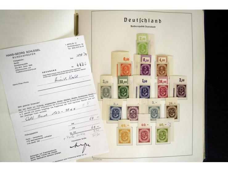 1949/90, postfrisch, in den Hauptnummern weit überkomplette Sammlung, dabei fast alle Werte aus Bogenecke, dabei u.a. Mi.-Nr.