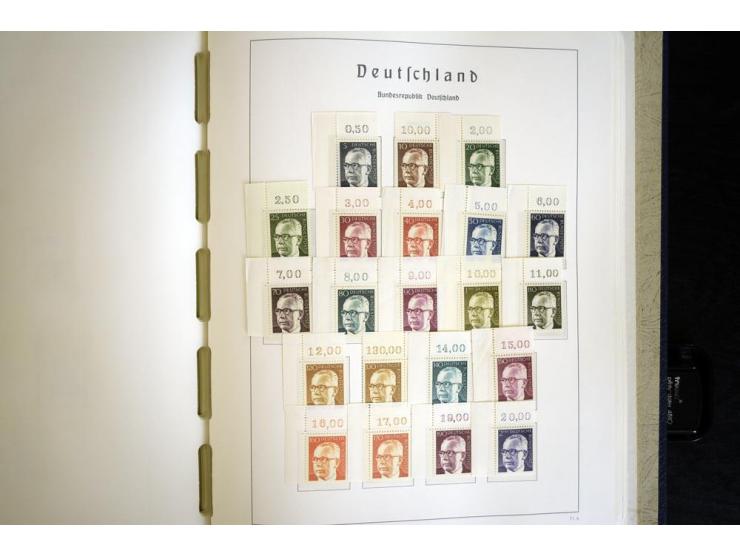 1949/90, postfrisch, in den Hauptnummern weit überkomplette Sammlung, dabei fast alle Werte aus Bogenecke, dabei u.a. Mi.-Nr.