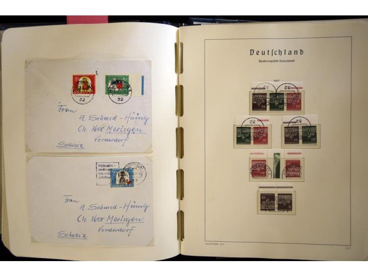 1949/90, gestempelte, in den Hauptnummern weit überkomplette Sammlung, dabei etliche Briefe teils mit guten Frankaturen, ein 