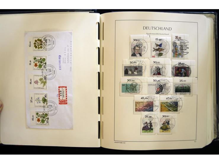 1949/90, gestempelte, in den Hauptnummern weit überkomplette Sammlung, dabei etliche Briefe teils mit guten Frankaturen, ein 