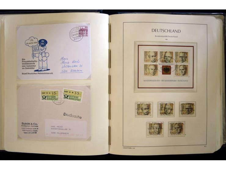 1949/90, gestempelte, in den Hauptnummern weit überkomplette Sammlung, dabei etliche Briefe teils mit guten Frankaturen, ein 