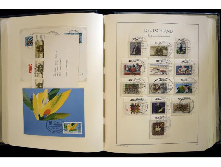 1949/90, gestempelte, in den Hauptnummern weit überkomplette Sammlung, dabei etliche Briefe teils mit guten Frankaturen, ein 