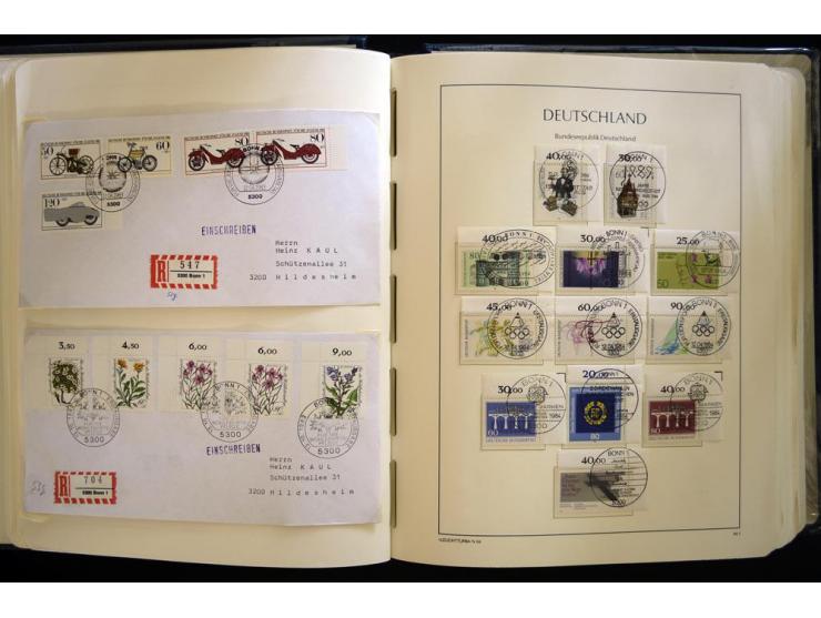 1949/90, gestempelte, in den Hauptnummern weit überkomplette Sammlung, dabei etliche Briefe teils mit guten Frankaturen, ein 