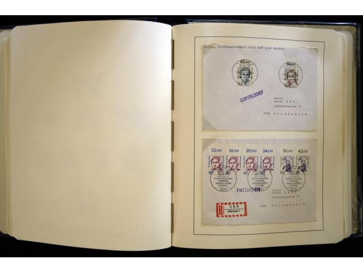 1949/90, gestempelte, in den Hauptnummern weit überkomplette Sammlung, dabei etliche Briefe teils mit guten Frankaturen, ein 